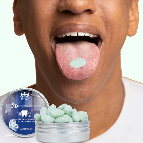 FreshMint Travel Chewable Toothpaste Tablets